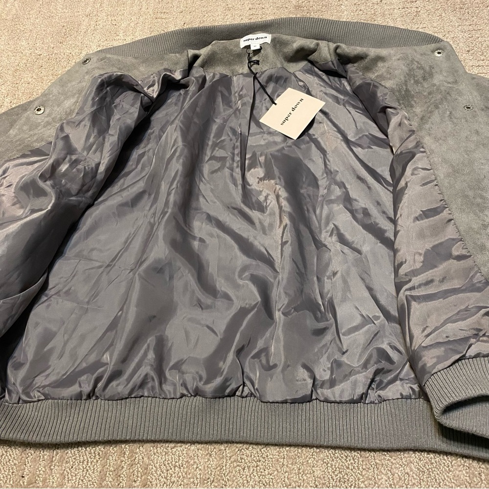 NWT {superdown} Emily Button Up Bomber Jacket ~ Size Medium - Picture 8 of 16